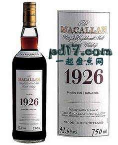 世界上最贵的苏格兰威士忌Top4：麦卡伦1926