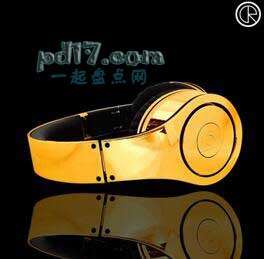 世界上最贵的耳机Top3：Crystal Rocked 24ct Gold Plated Beats by Dr Dre