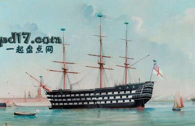 历史中的十大先进军舰Top9：HMS胜利 1765年