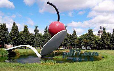 世界上惊人的巨型雕像、雕塑Top1：勺子桥和樱桃