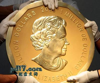世界上价值最贵的硬币Top9：2007伊丽莎白女王二世百万美元金币 400万美元