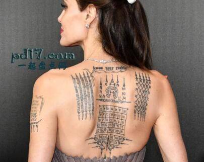 女明星的纹身设计Top1：安吉丽娜·朱莉
