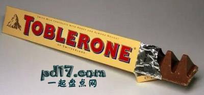 最受欢迎的巧克力品牌Top7：Toblerone